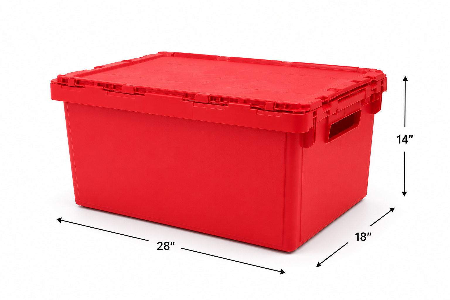 EazyCrates rental moving box — hard plastic with secure lid, 28 x 18 x 14 inches