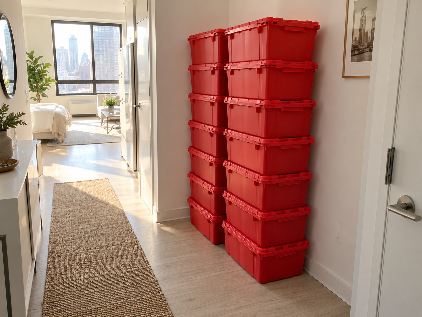 How We Packed a NYC Studio Apartment With 15 Reusable Bins